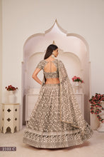 Load image into Gallery viewer, Chocolate Brown Elegant Butterfly Net Lehenga with Intricate Embroidery ClothsVilla