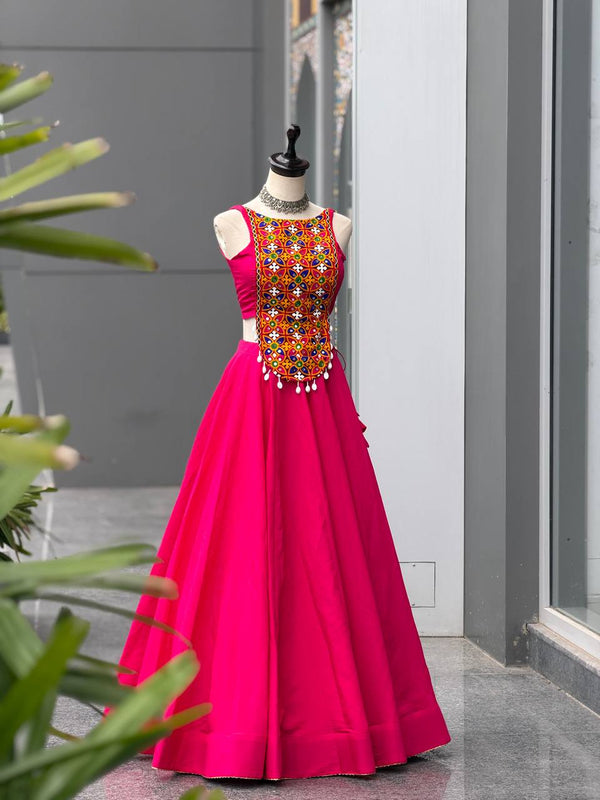 Roman Silk Mirror Kodi Work Lehenga Set ClothsVilla