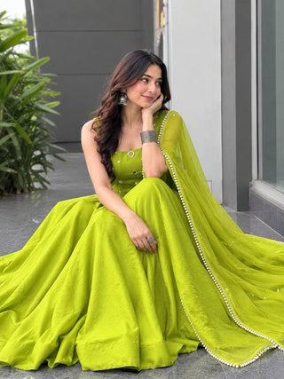 Rayon Cotton Mirror Work Lehenga Choli ClothsVilla