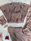 Multicolor Handpaint Georgette Anarkali Suit with Dupatta ClothsVilla