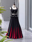 Black & Rani Pink Cotton Lehenga Choli ClothsVilla