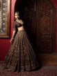 Load image into Gallery viewer, Coffee Silk Embroidered Lehenga Choli Set ClothsVilla