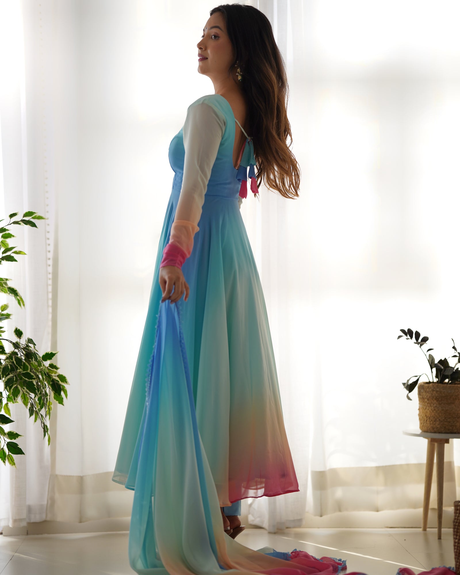 Colorful Dazzling Fox Georgette Anarkali Suit for Weddings & Festivities ClothsVilla