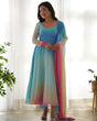 Load image into Gallery viewer, Colorful Dazzling Fox Georgette Anarkali Suit for Weddings &amp; Festivities ClothsVilla