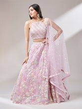 Load image into Gallery viewer, Coral Net heavy Sequinse embroidery Semi-Stitched Lehenga choli &amp; Dupatta Clothsvilla