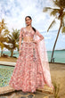 Load image into Gallery viewer, Coral Net Sequins and thread embroidery Semi-Stitched Lehenga choli &amp; Dupatta ClothsVilla
