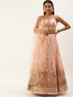 Load image into Gallery viewer, Coral Net Sequinse Work Semi-Stitched Lehenga &amp; Unstitched Blouse, Dupatta Clothsvilla