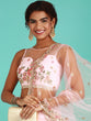 Load image into Gallery viewer, Coral Net Sequinse Work Semi-Stitched Lehenga &amp; Unstitched Blouse, Dupatta Clothsvilla