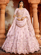 Load image into Gallery viewer, Coral Tissue Sequinse embroidery Semi-Stitched Lehenga choli &amp; Dupatta ClothsVilla