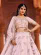 Load image into Gallery viewer, Coral Tissue Sequinse embroidery Semi-Stitched Lehenga choli &amp; Dupatta ClothsVilla