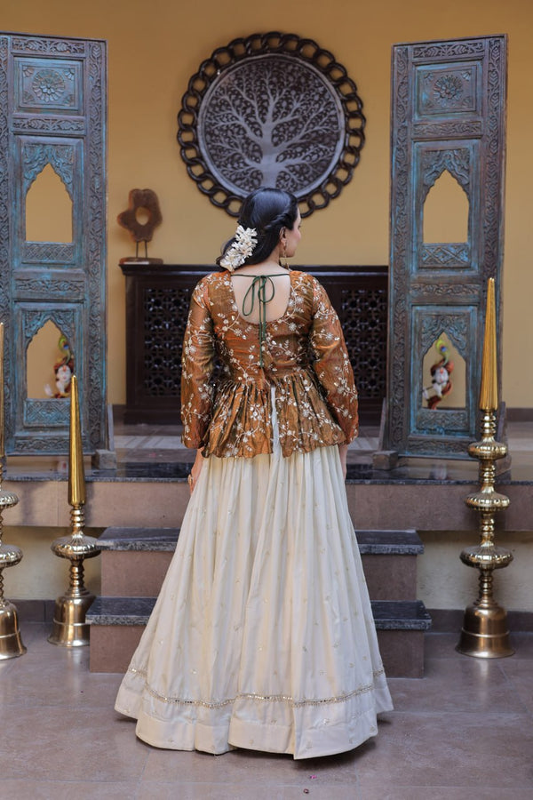 Cosmos Sequins Embroidered Lehenga Set ClothsVilla