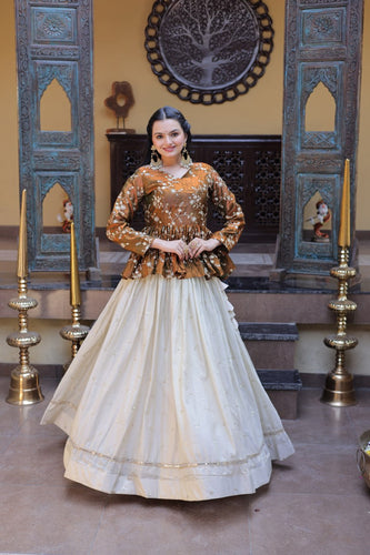 Cosmos Sequins Embroidered Lehenga Set ClothsVilla