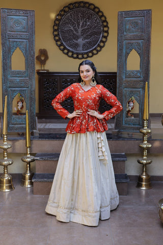 Cosmos Sequins Embroidered Lehenga Set ClothsVilla