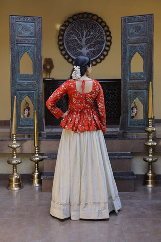 Cosmos Sequins Embroidered Lehenga Set ClothsVilla
