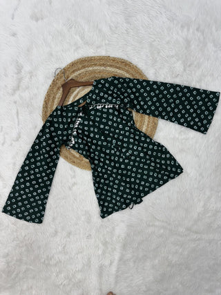 Cotton Bandhej Designer Kurti Outfit ClothsVilla