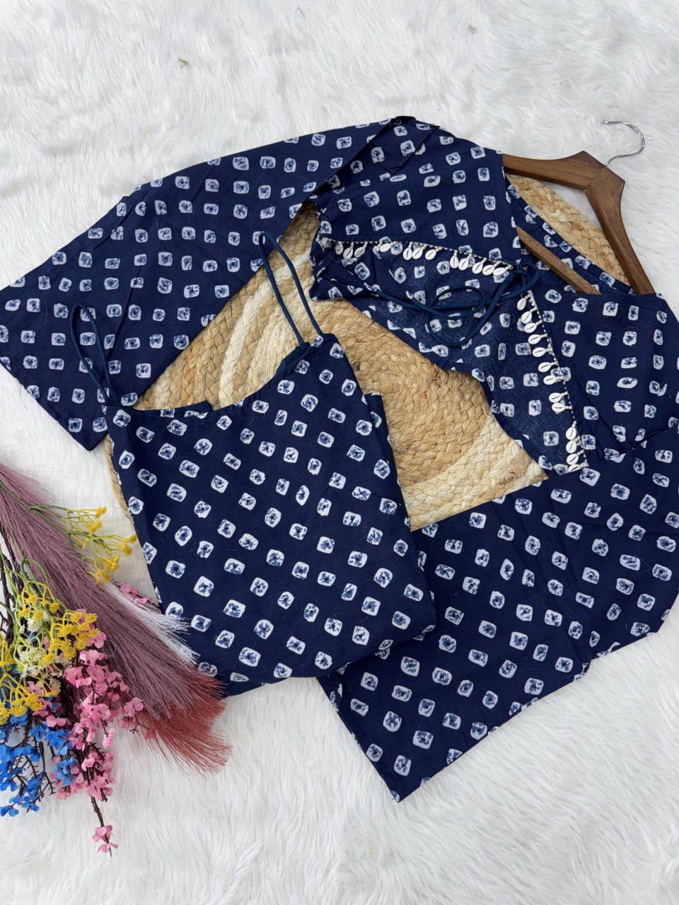 Cotton Bandhej Designer Kurti Outfit ClothsVilla