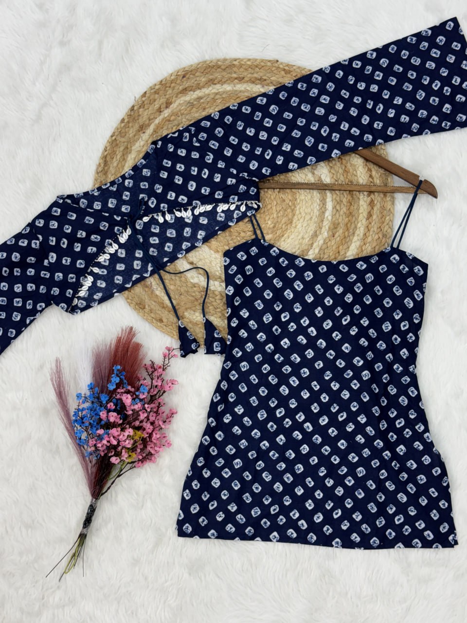 Cotton Bandhej Designer Kurti Outfit ClothsVilla