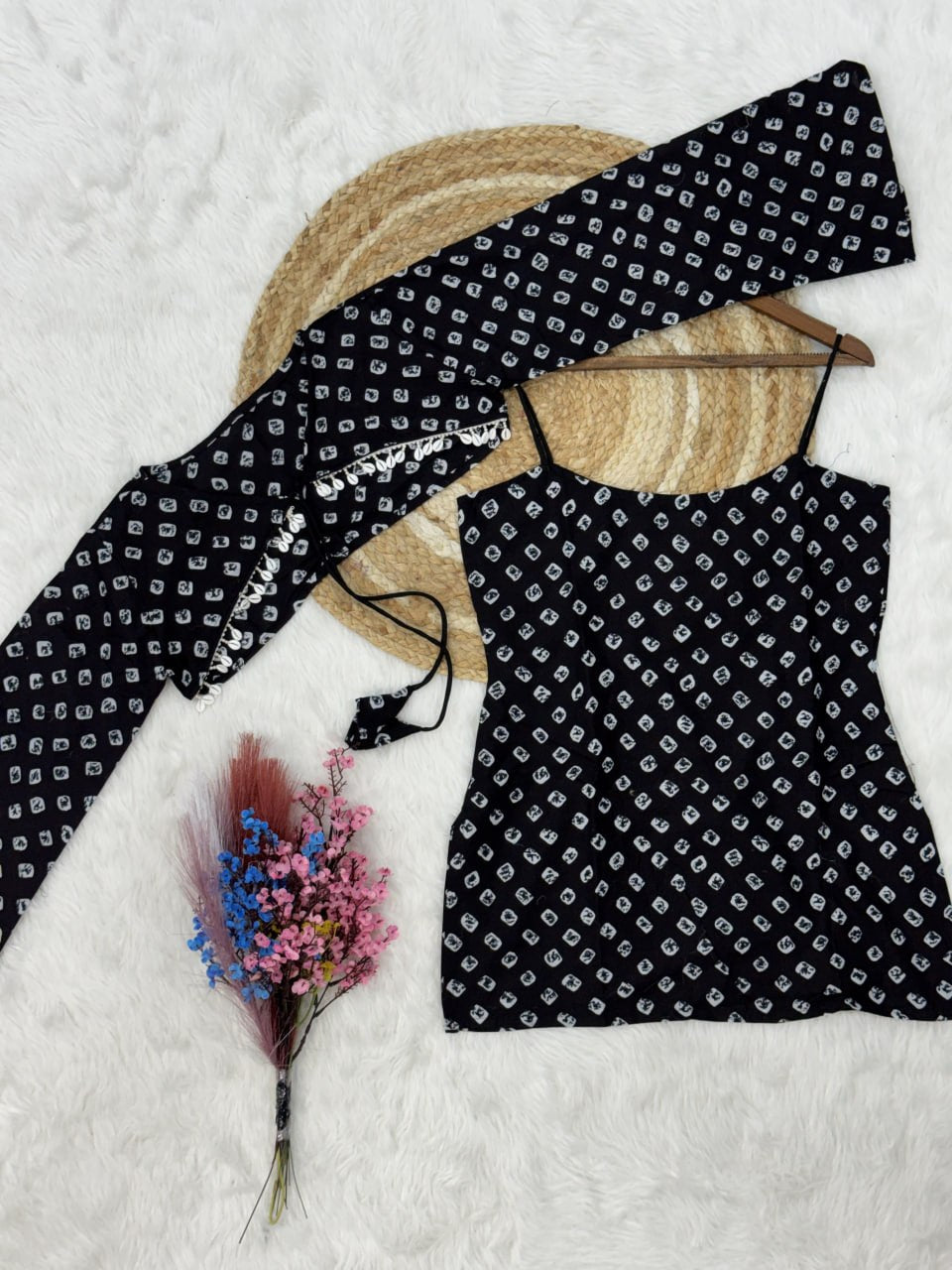 Cotton Bandhej Designer Kurti Outfit ClothsVilla