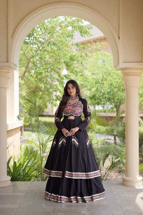 Cotton Gamthi & Gota Patti Work Lehenga with Shrug ClothsVilla Main image