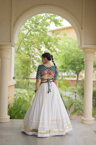 Cotton Gota Patti Bandhej Lehenga Set Clothsvilla