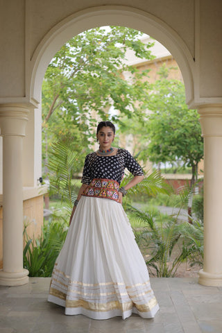 Cotton Gota Patti Bandhej Lehenga Set Clothsvilla