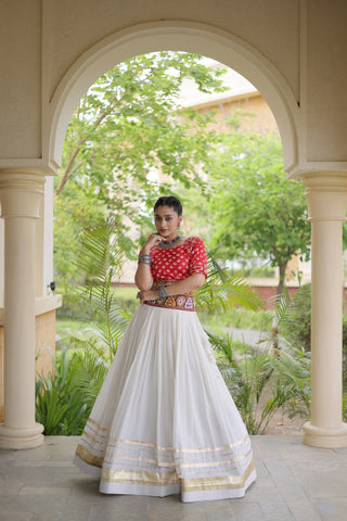 Cotton Gota Patti Bandhej Lehenga Set Clothsvilla