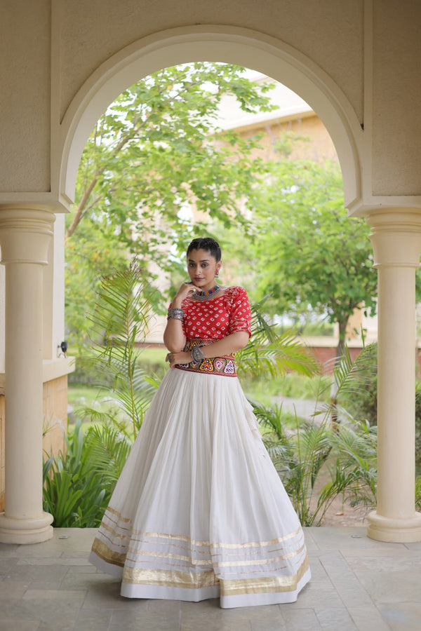 Cotton Gota Patti Bandhej Lehenga Set Clothsvilla