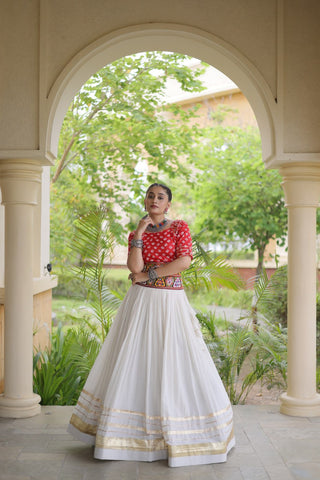 Cotton Gota Patti Bandhej Lehenga Set Clothsvilla