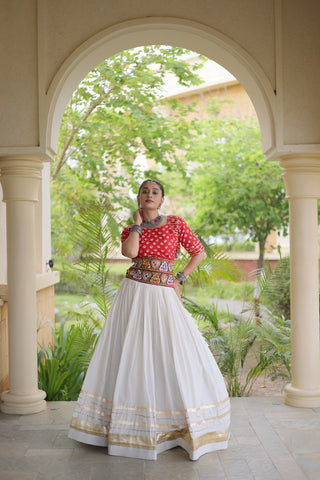 Cotton Gota Patti Bandhej Lehenga Set Clothsvilla