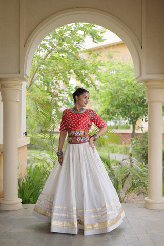 Cotton Gota Patti Bandhej Lehenga Set Clothsvilla