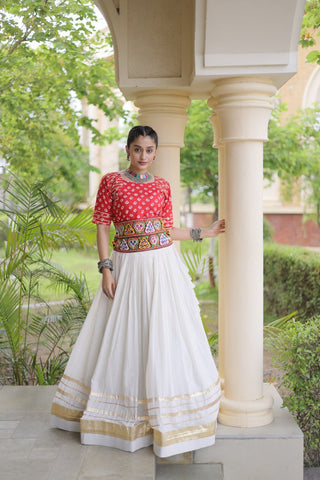 Cotton Gota Patti Bandhej Lehenga Set Clothsvilla