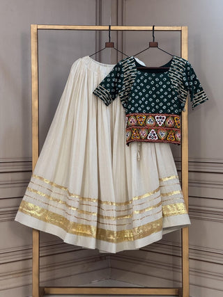 Cotton Gota Patti Bandhej Lehenga Set Clothsvilla