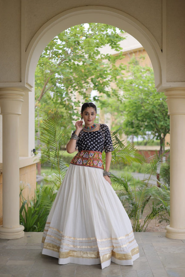 Cotton Gota Patti Bandhej Lehenga Set Clothsvilla