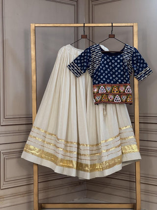 Cotton Gota Patti Bandhej Lehenga Set Clothsvilla