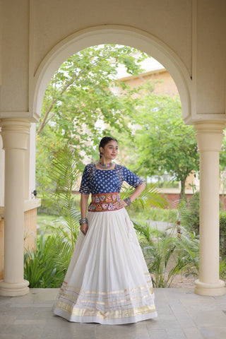 Cotton Gota Patti Bandhej Lehenga Set Clothsvilla