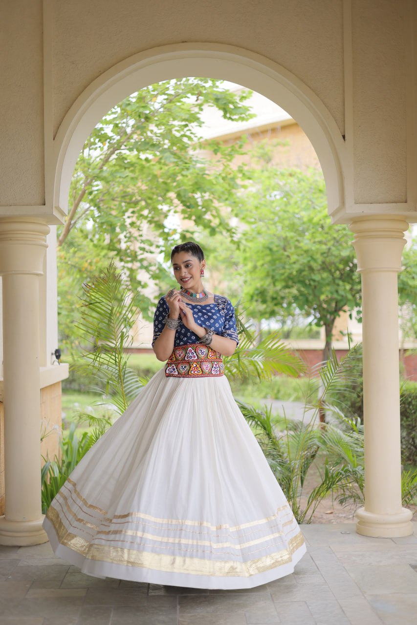 Cotton Gota Patti Bandhej Lehenga Set Clothsvilla