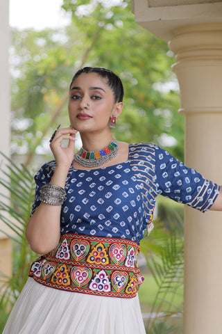 Cotton Gota Patti Bandhej Lehenga Set Clothsvilla