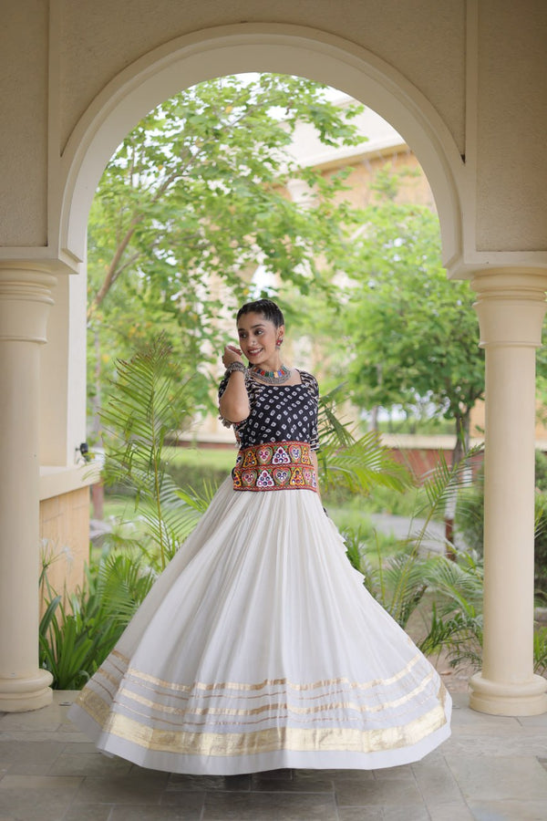 Cotton Gota Patti Bandhej Lehenga Set Clothsvilla