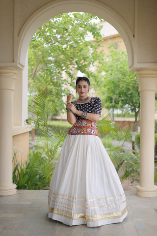 Cotton Gota Patti Bandhej Lehenga Set Clothsvilla