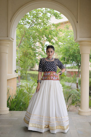 Cotton Gota Patti Bandhej Lehenga Set Clothsvilla