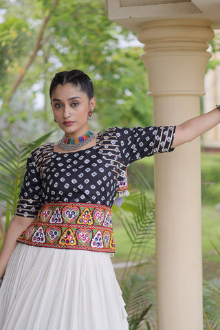 Cotton Gota Patti Bandhej Lehenga Set Clothsvilla