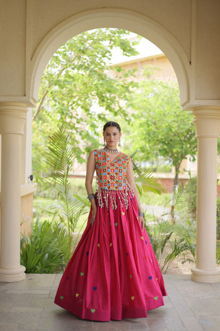Cotton Heart Embroidered Lehenga Choli ClothsVilla