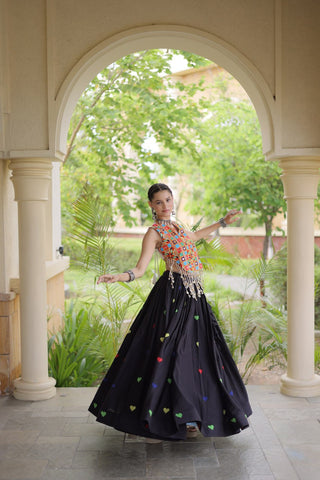 Cotton Heart Embroidered Lehenga Choli ClothsVilla