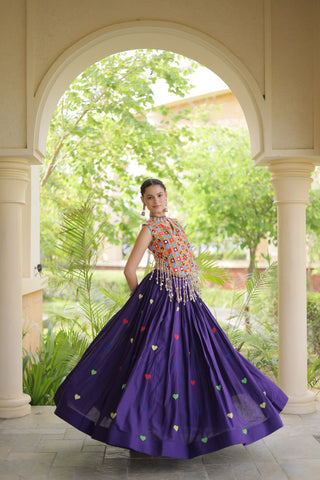Cotton Heart Embroidered Lehenga Choli ClothsVilla