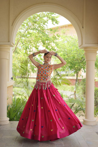 Cotton Heart Embroidered Lehenga Choli ClothsVilla