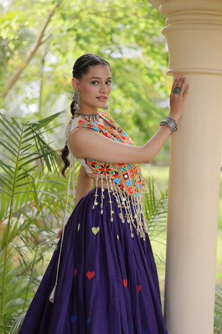 Cotton Heart Embroidered Lehenga Choli ClothsVilla
