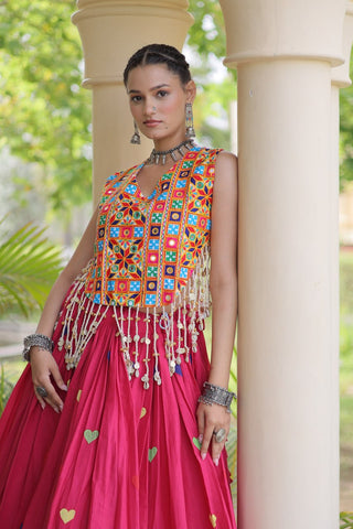 Cotton Heart Embroidered Lehenga Choli ClothsVilla