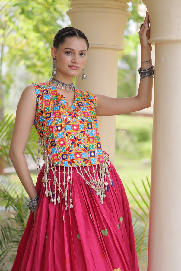 Cotton Heart Embroidered Lehenga Choli ClothsVilla