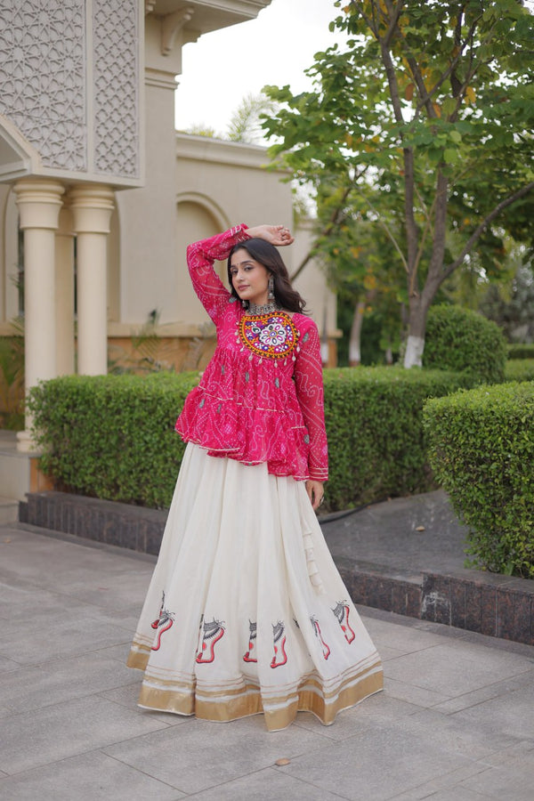 Cotton Lehenga with Bandhani Top ClothsVilla