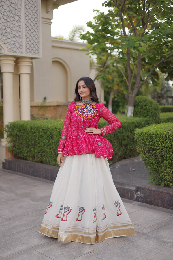 Cotton Lehenga with Bandhani Top ClothsVilla